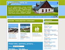 Tablet Screenshot of krkonose-info.cz